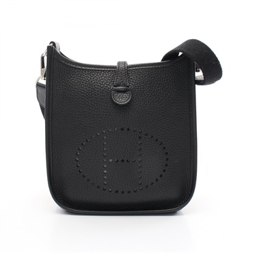 HERMES Evelyne TPM Amazon Shoulder crossbody Bag Taurillon Clemence Black SHW
