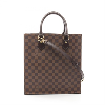 LOUIS VUITTON Sac Plat PM 2way Tote Bag N41226 Damier canvas Ebene Used Women LV