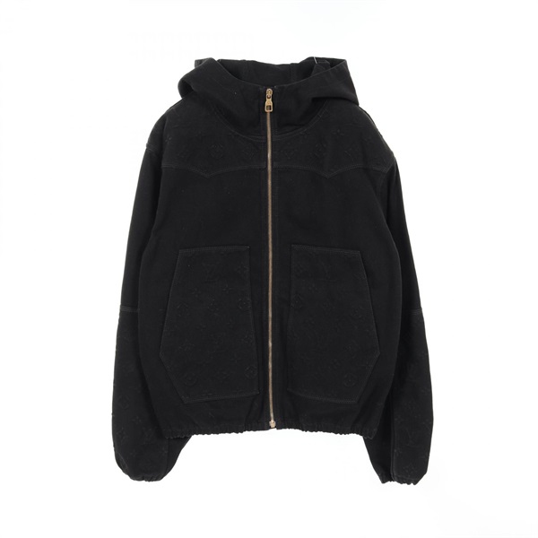 LOUIS VUITTON Monogram Denim Jacket RM222MOK4HNA10W cotton Black Used mens #50