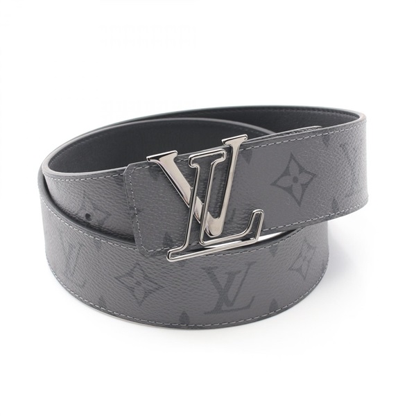 LOUIS VUITTON Ceinture LV belt M0373 Monogram eclipse reverse Gray Used mens