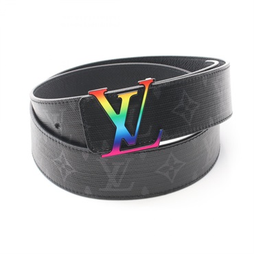 LOUIS VUITTON Ceinture LV initials belt MP130 Monogram eclipse Black Used mens