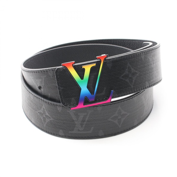 LOUIS VUITTON Ceinture LV initials belt MP130 Monogram eclipse Black Used mens