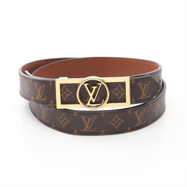 LOUIS VUITTON Dauphine 25MM Reversible belt M0196 Monogram canvas Brown Used LV