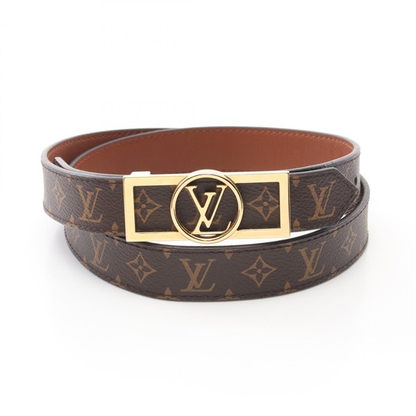 LOUIS VUITTON Dauphine 25MM Reversible belt M0196 Monogram canvas Brown Used LV