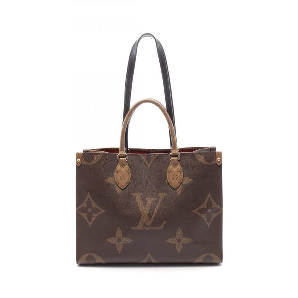 LOUIS VUITTON On the Go MM Tote Bag M45321 Monogram Giant Reverse Brown Used LV