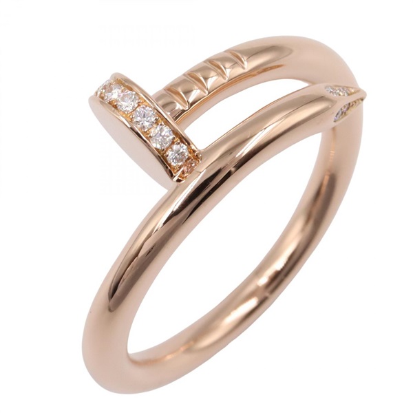 CARTIER Juste un Clou Diamond Ring 18KPG Pink Rose Gold Used women US size 9 #60