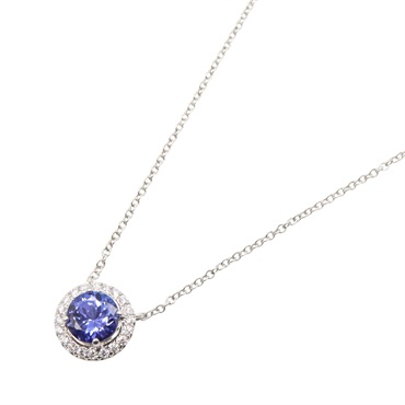 TIFFANY＆CO Soleste Tanzanite Diamond Necklace Pt950 Platinum Blue Used women