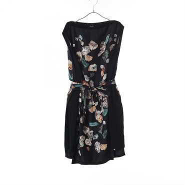 HERMES twillaine Dress silk wool silk Black Multicolor Used Women size 36