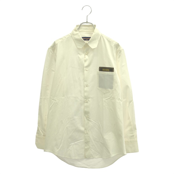 LOUIS VUITTON Shirts Long Sleeve HJS40W cotton White Used Women size XS