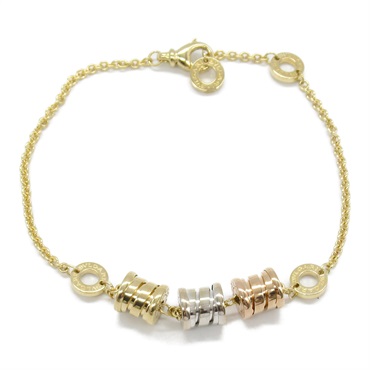 BVLGARI B-zero1 Element Bracelet 18KYG Yellow 18KWG 18KPG Three Gold Used women