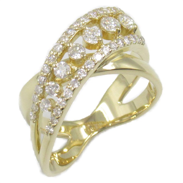 JEWELRY Diamond Ring 18KYG Yellow Gold Used women US size 6.75