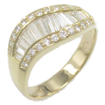 JEWELRY Diamond Ring 18KYG Yellow Gold Used women US size 9