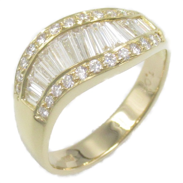 JEWELRY Diamond Ring 18KYG Yellow Gold Used women US size 9