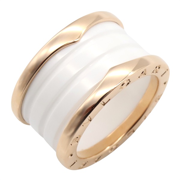 BVLGARI B-zero1 Ring 4-Band Ceramic 18KPG Pink Rose Gold Used unisex US size 5