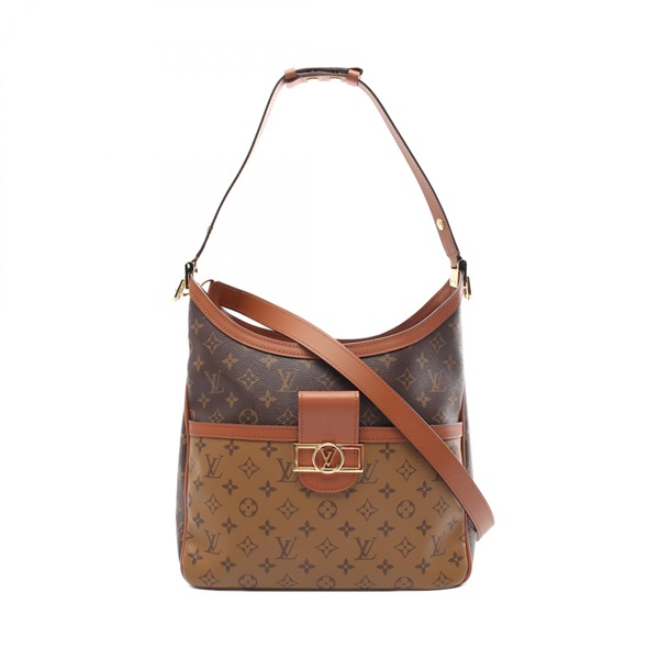 LOUIS VUITTON Hobo Dauphine MM Shoulder Bag M45195 Monogram Reverse canvas Used