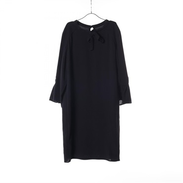 HERMES Dress wool Black Used Women size 38