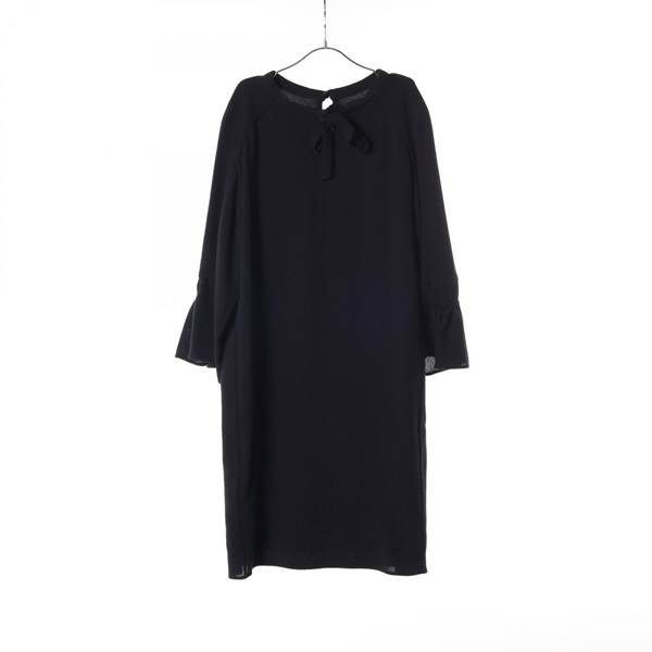 HERMES Dress wool Black Used Women size 38