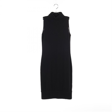 CHANEL Sleeveless Dress P24169V01672 cashmere Black Used Women size 38