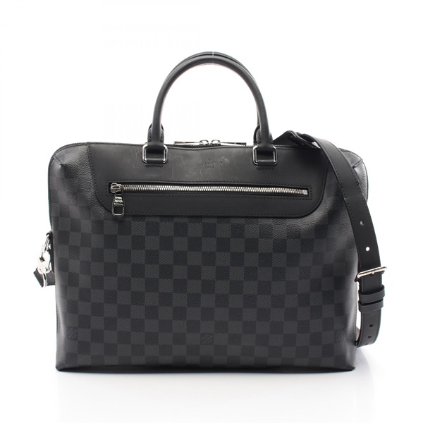 LOUIS VUITTON PDJ NM Porto Document Briefcase N48260 Damier graphite Navy Used