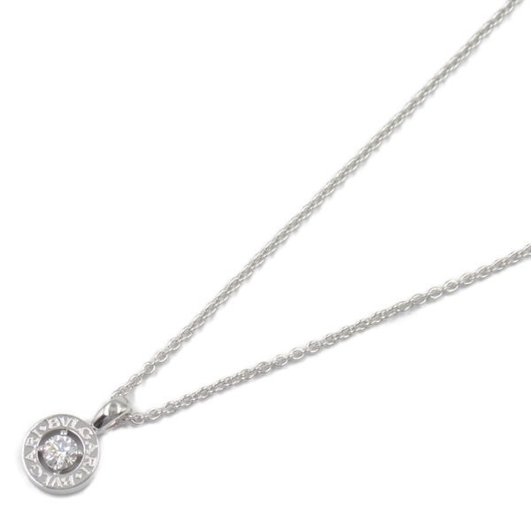 BVLGARI Bulgari Bulgari Necklace Pendant Diamond 18KWG White Gold Used women