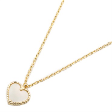 Van Cleef & Arpels Lucky Alhambra Necklace Heart Mother of Pearl 18KYG Gold Used