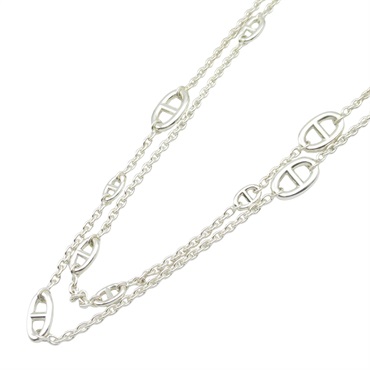 HERMES Chaine d'Ancre Farandole Long Necklace Silver925 Silver Used women unisex