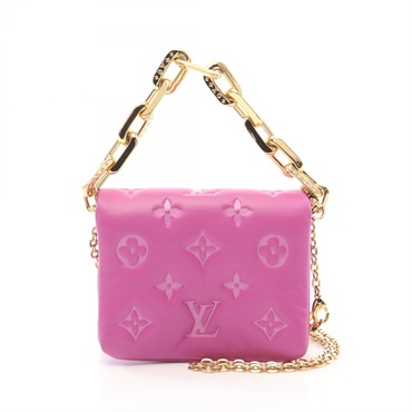 LOUIS VUITTON Cousin belt bag 2way chain Shoulder M81127 leather Pink Used Women