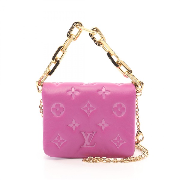 LOUIS VUITTON Cousin belt bag 2way chain Shoulder M81127 leather Pink Used Women