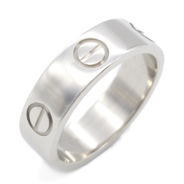 CARTIER Love Ring 18KWG White Gold Used unisex US size 5.5 #51