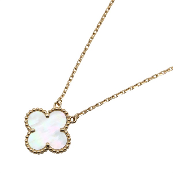 Van Cleef & Arpels Vintage Alhambra Necklace 18KYG Yellow Gold Mother of pearl