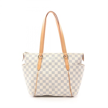 LOUIS VUITTON Totally PM Tote shoulder Bag N51261 Damier Azur canvas leather LV