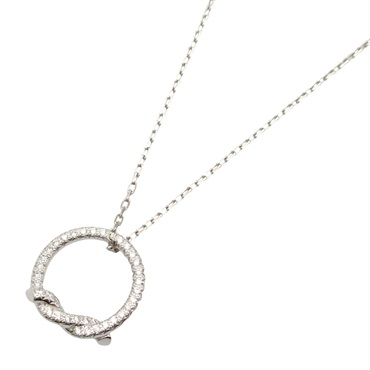 CARTIER Entrelaces Diamond Necklace Pendant 18KWG White Gold Used women