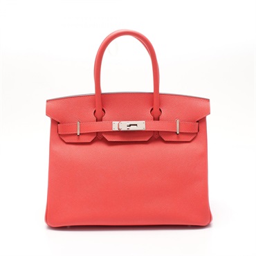HERMES Birkin 30 Handbag Epsom leather Pink Rouge pivoine Used Women SHW C
