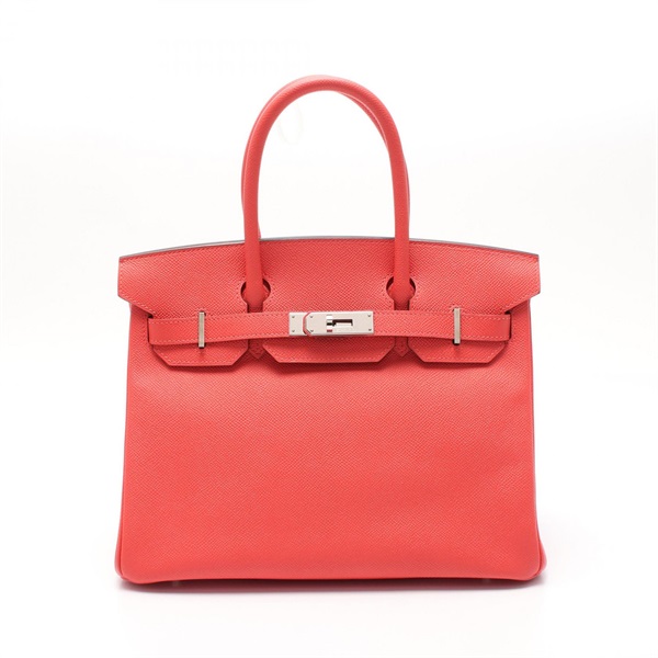 HERMES Birkin 30 Handbag Epsom leather Pink Rouge pivoine Used Women SHW C