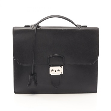 HERMES Sac a depeche 27 Business bag Swift leather Black Used mens SHW I