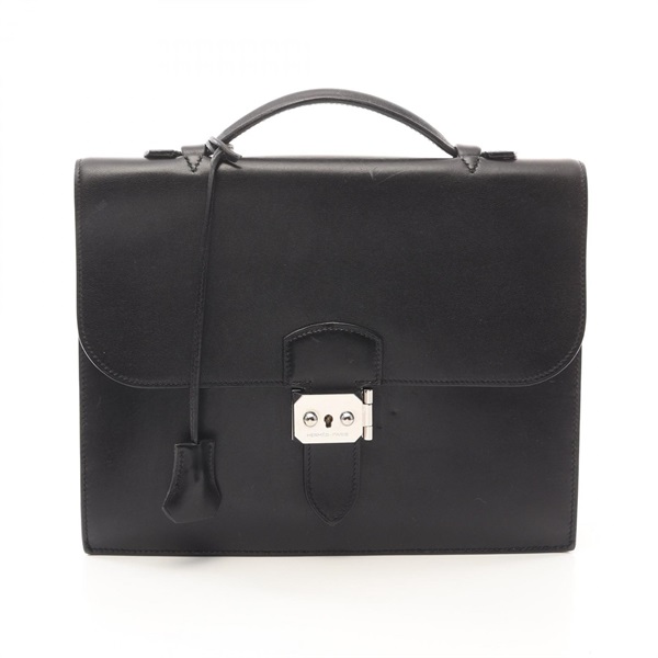 HERMES Sac a depeche 27 Business bag Swift leather Black Used mens SHW I