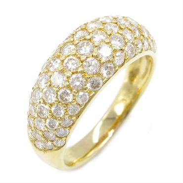 JEWELRY Diamond Ring 18KYG Yellow Gold Used women US size 6