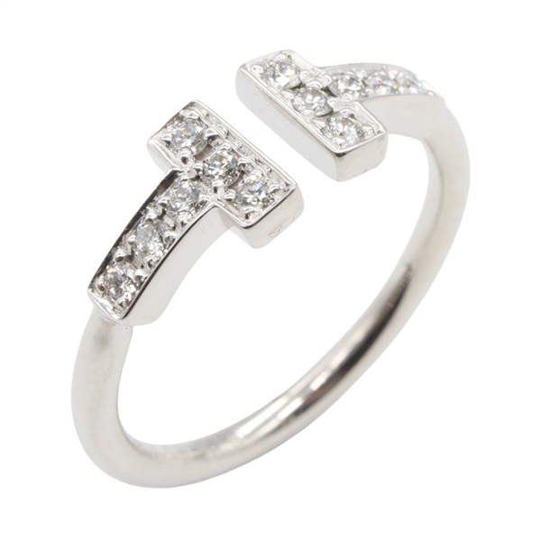 TIFFANY＆CO T-wire Diamond Ring 18KWG White Gold Used Women US size 3.75