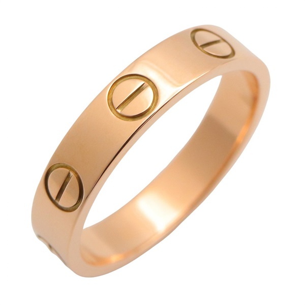 CARTIER Mini Love Ring 18KPG Pink Rose Gold Used unisex US size 4 #47