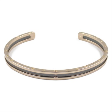BVLGARI B-zero1 ML Bracelet 18KPG Pink Rose Gold ceramic Black Used Women