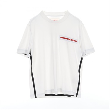 PRADA SPORT LINEA ROSSA Pique T-shirt #XXXL SJN292 polyester White Used mens