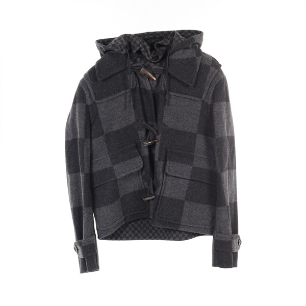 LOUIS VUITTON × NIGO Giant Damier Duffel coat RM202M XEP wool Gray Used mens #46