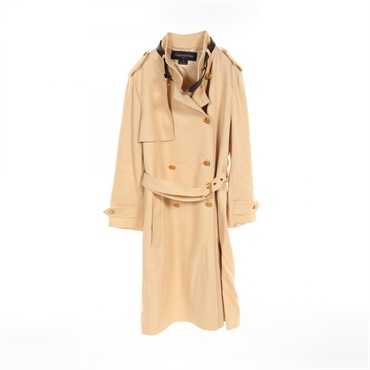 LOUIS VUITTON Belt LV Button Trench coat RW231W US8 wool Viscose Beige Used 38