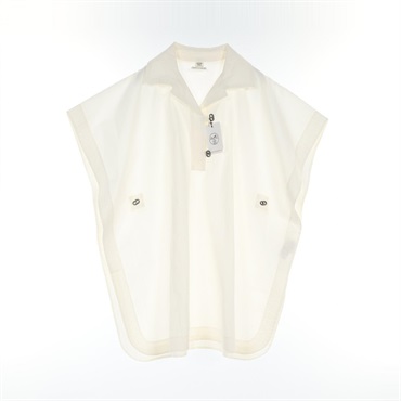 HERMES Chaine dAncre blouse shirt sleeveless #34 16-7804 cotton White Used Women