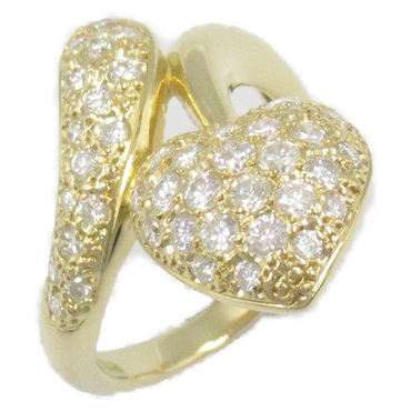 JEWELRY Diamond Ring 18KYG Yellow Gold Used women US size 6
