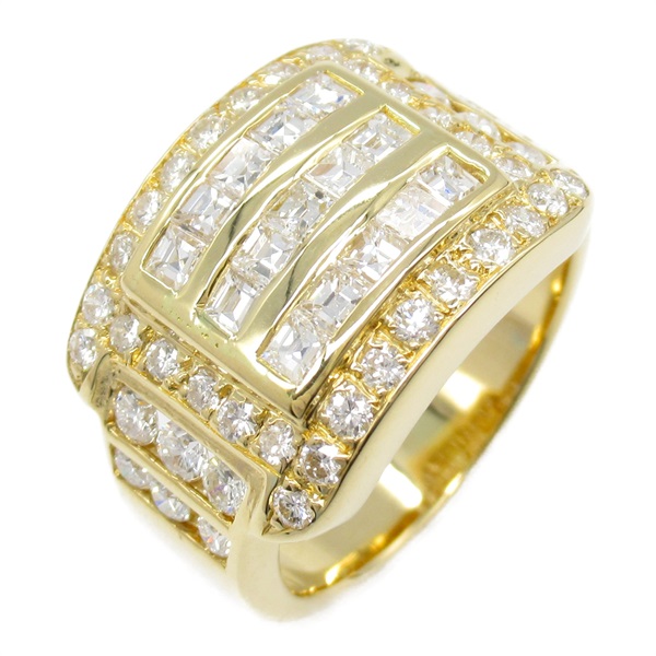 JEWELRY Diamond Ring 18KYG Yellow Gold Used women US size 6.25