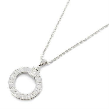BVLGARI BVLGARI Circle Diamond Necklace 18KWG White Gold Used women pendant