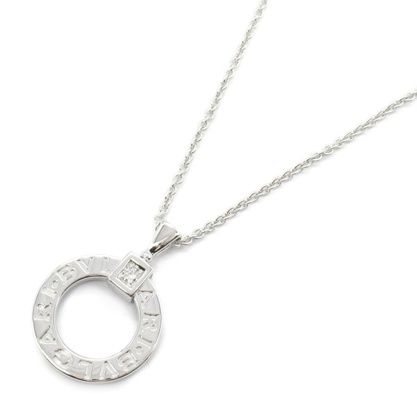 BVLGARI BVLGARI Circle Diamond Necklace 18KWG White Gold Used women pendant