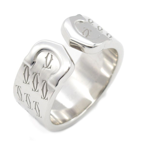 CARTIER C2 Happy Birthday Ring 18KWG White Gold Used women US size 5.25 #50