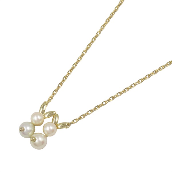 Van Cleef & Arpels Akoya Pearl Necklace 18KYG Yellow Gold White Used women